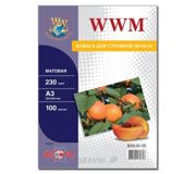 Фотопапір для принтерів Фотобумага WWM M230.A3.100